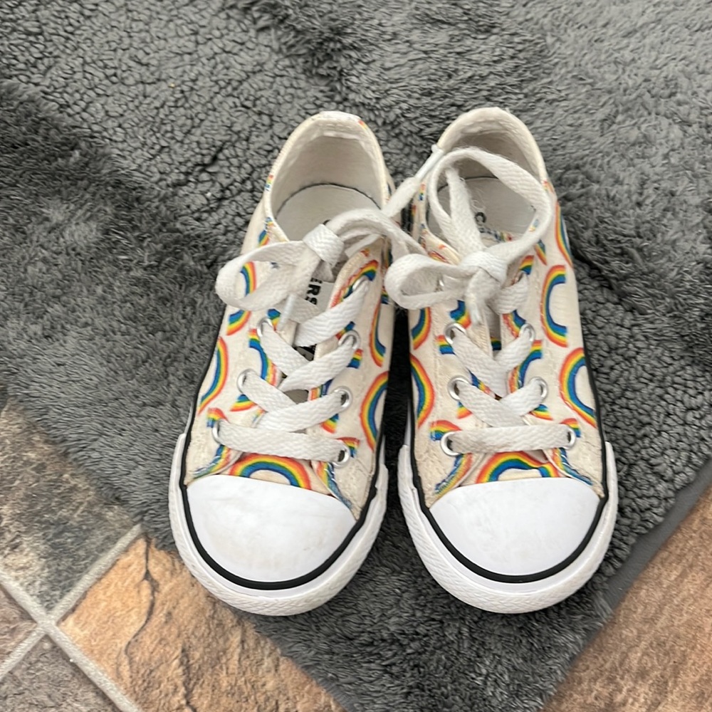 Toddler girls rainbow converse